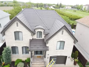 House in Montreal with Metal roofing